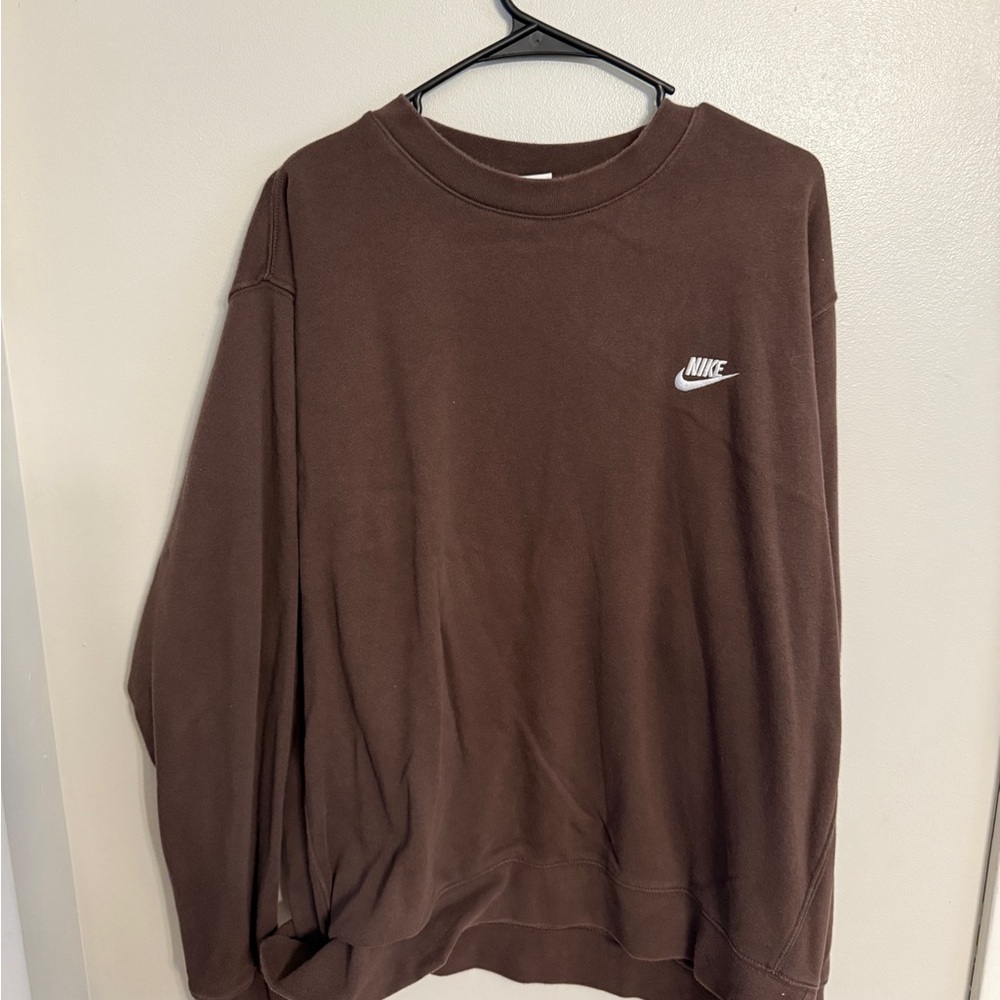 Nike Men's Chocolate Crewneck Sweater